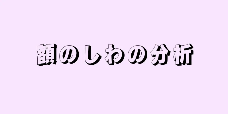 額のしわの分析