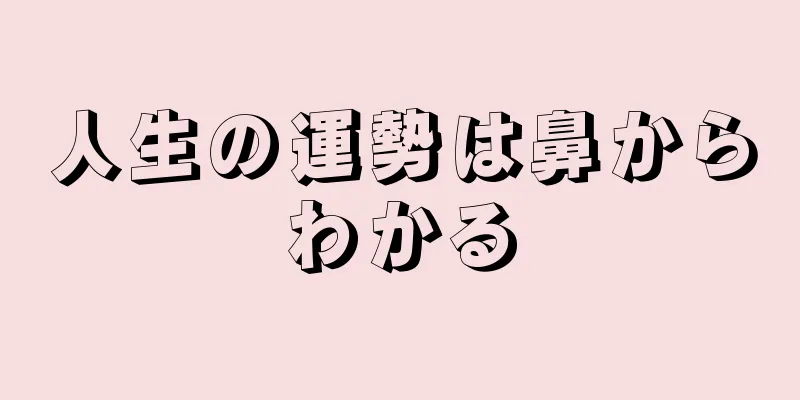 人生の運勢は鼻からわかる