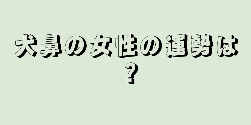 犬鼻の女性の運勢は？