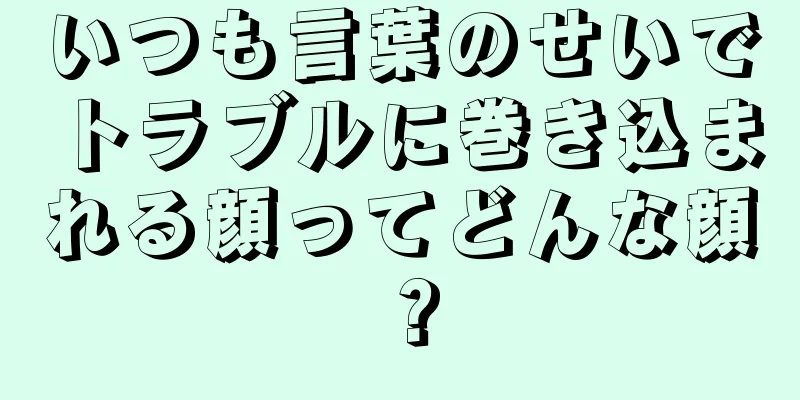 いつも言葉のせいでトラブルに巻き込まれる顔ってどんな顔？