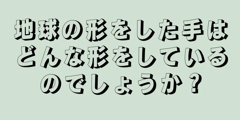 地球の形をした手はどんな形をしているのでしょうか？