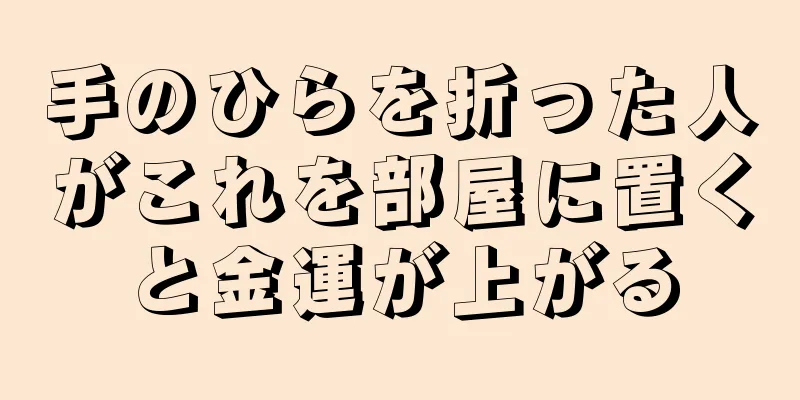 手のひらを折った人がこれを部屋に置くと金運が上がる