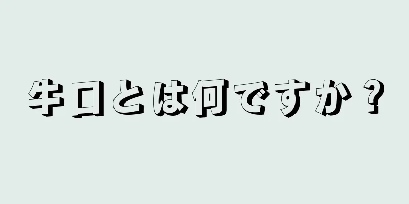 牛口とは何ですか？