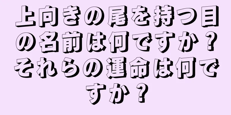 上向きの尾を持つ目の名前は何ですか？それらの運命は何ですか？