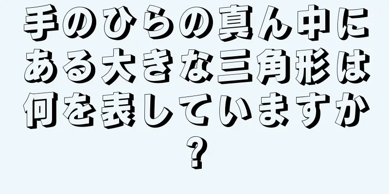 手のひらの真ん中にある大きな三角形は何を表していますか?