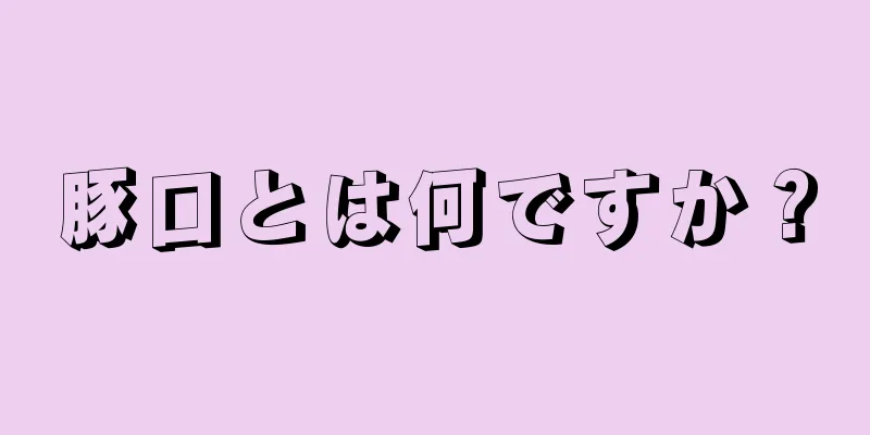 豚口とは何ですか？