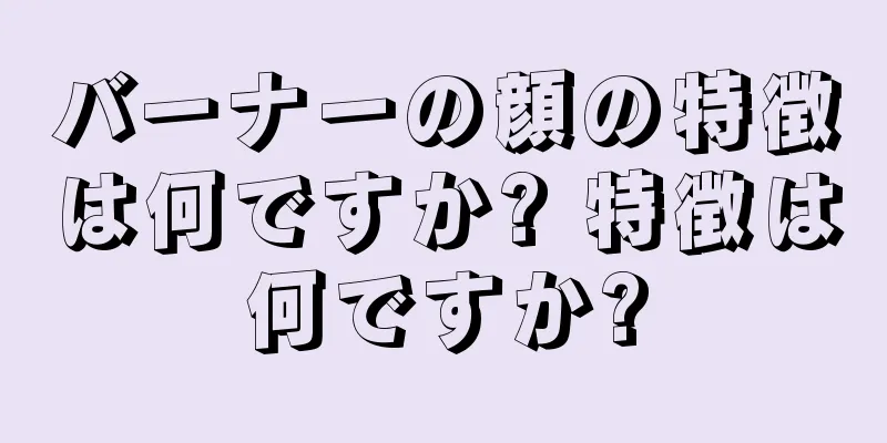 バーナーの顔の特徴は何ですか? 特徴は何ですか?