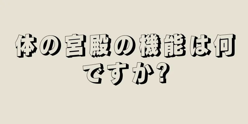 体の宮殿の機能は何ですか?