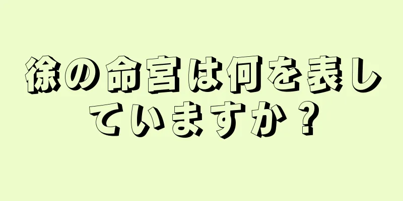 徐の命宮は何を表していますか？