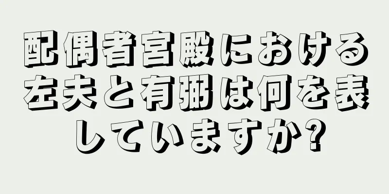 配偶者宮殿における左夫と有弼は何を表していますか?