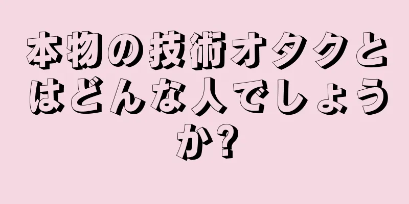 本物の技術オタクとはどんな人でしょうか?