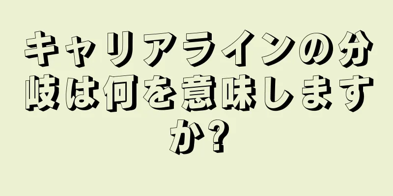 キャリアラインの分岐は何を意味しますか?