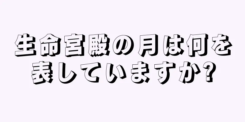 生命宮殿の月は何を表していますか?