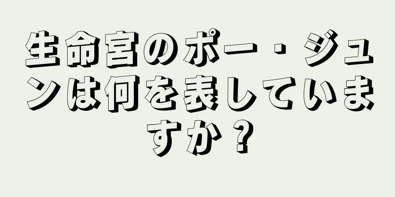 生命宮のポー・ジュンは何を表していますか？