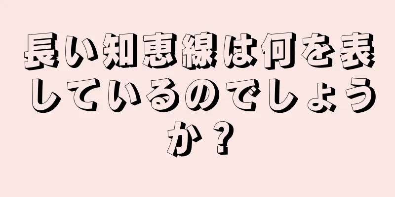 長い知恵線は何を表しているのでしょうか？