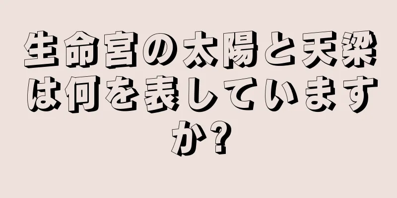 生命宮の太陽と天梁は何を表していますか?