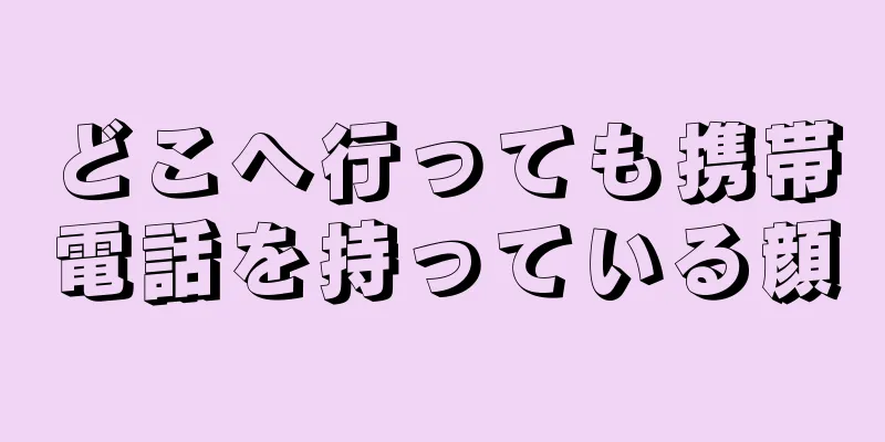 どこへ行っても携帯電話を持っている顔