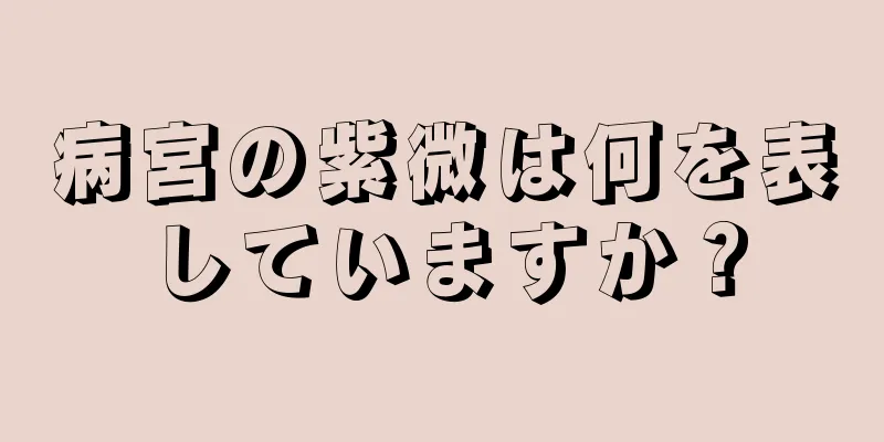 病宮の紫微は何を表していますか？