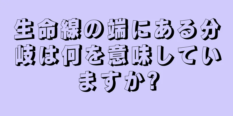 生命線の端にある分岐は何を意味していますか?