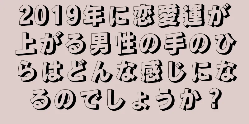 2019年に恋愛運が上がる男性の手のひらはどんな感じになるのでしょうか？