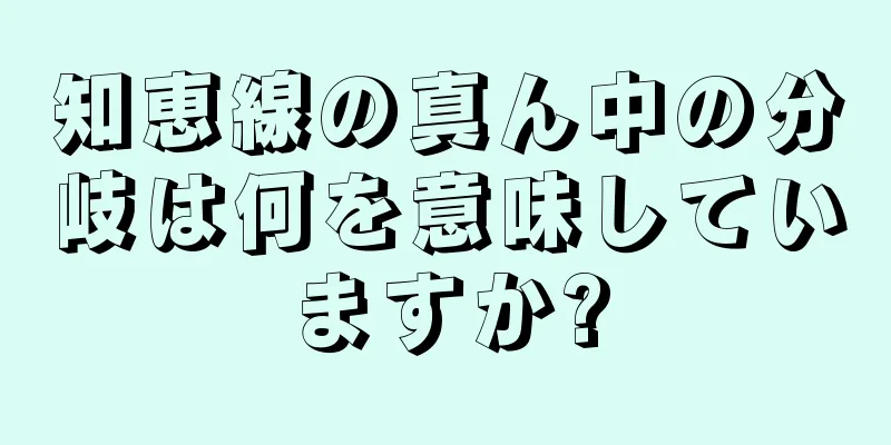 知恵線の真ん中の分岐は何を意味していますか?