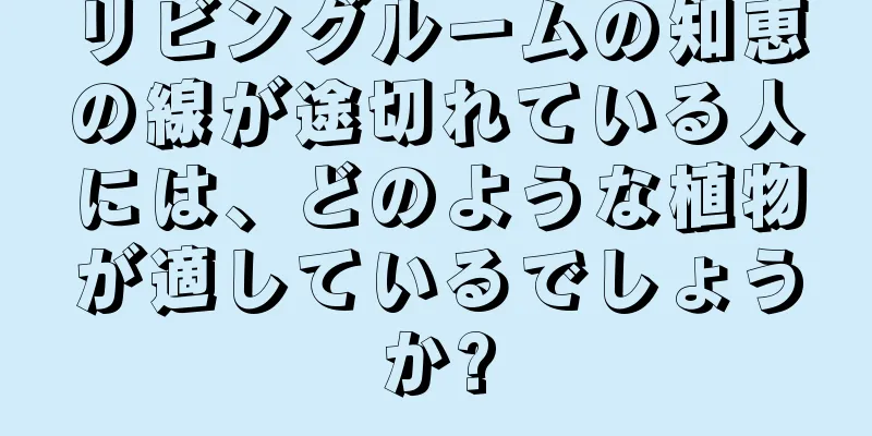 リビングルームの知恵の線が途切れている人には、どのような植物が適しているでしょうか?