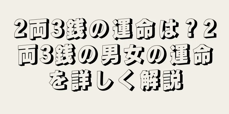 2両3銭の運命は？2両3銭の男女の運命を詳しく解説