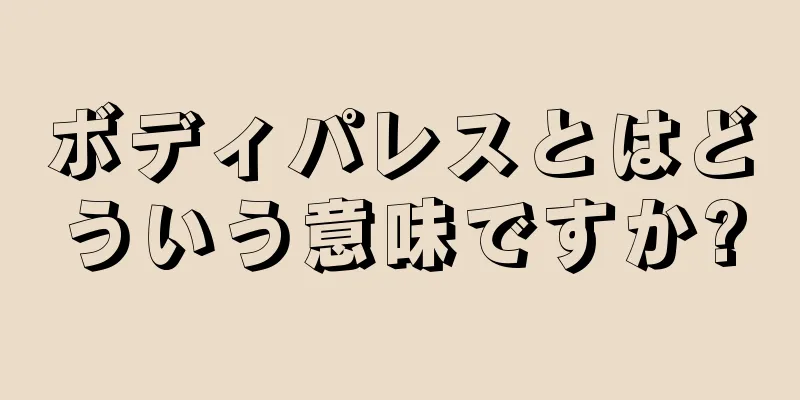 ボディパレスとはどういう意味ですか?