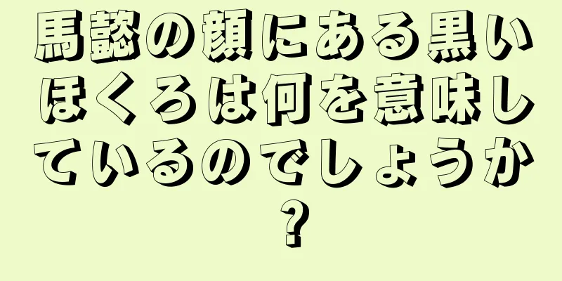 馬懿の顔にある黒いほくろは何を意味しているのでしょうか？