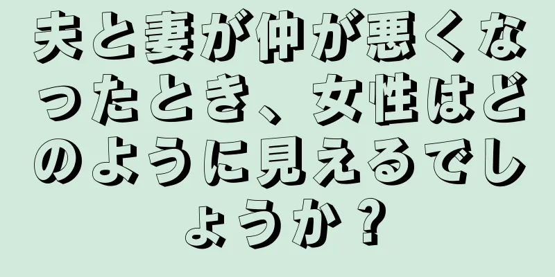 夫と妻が仲が悪くなったとき、女性はどのように見えるでしょうか？