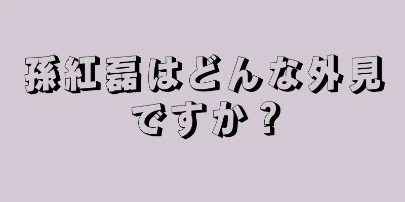 孫紅磊はどんな外見ですか？