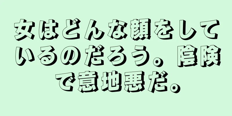 女はどんな顔をしているのだろう。陰険で意地悪だ。