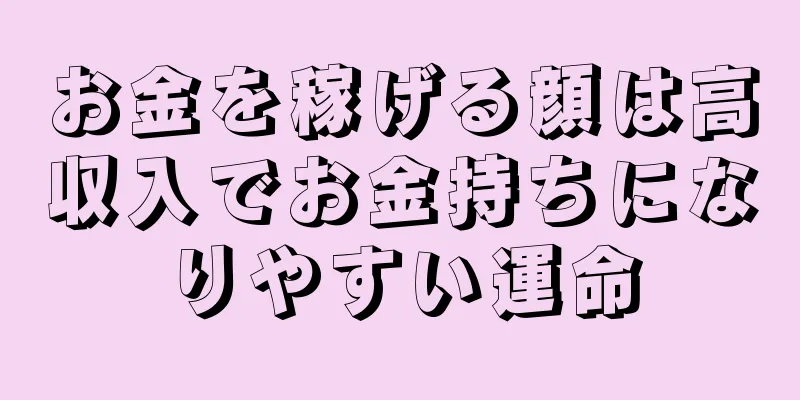 お金を稼げる顔は高収入でお金持ちになりやすい運命