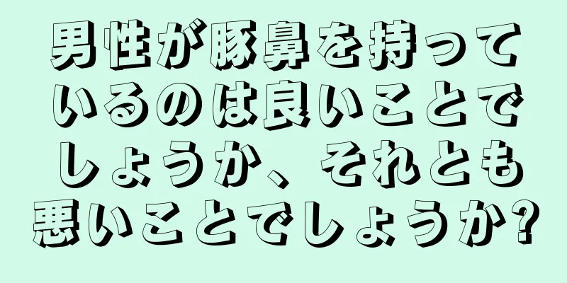 男性が豚鼻を持っているのは良いことでしょうか、それとも悪いことでしょうか?