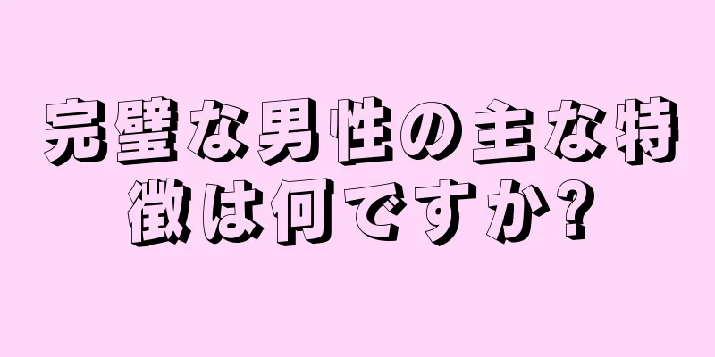 完璧な男性の主な特徴は何ですか?