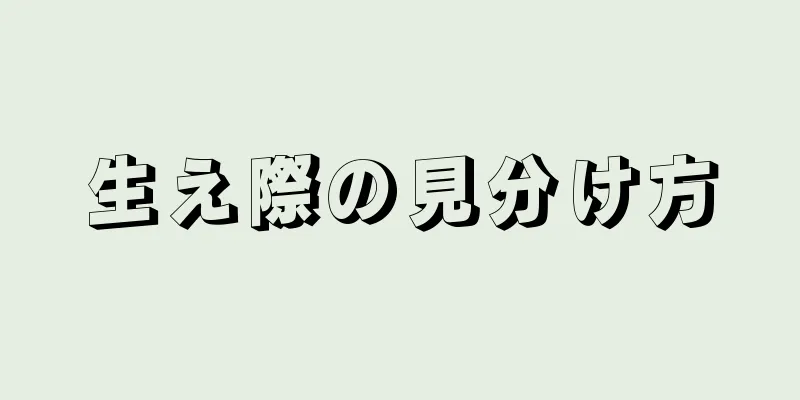 生え際の見分け方