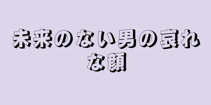 未来のない男の哀れな顔