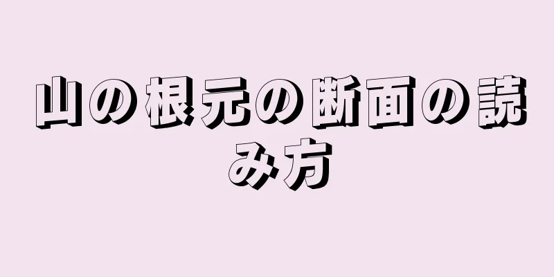 山の根元の断面の読み方