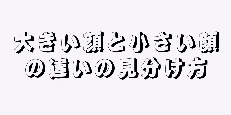 大きい顔と小さい顔の違いの見分け方