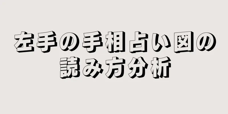 左手の手相占い図の読み方分析