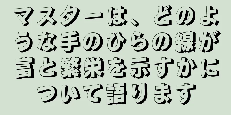 マスターは、どのような手のひらの線が富と繁栄を示すかについて語ります