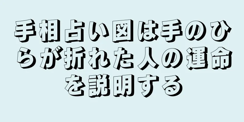 手相占い図は手のひらが折れた人の運命を説明する