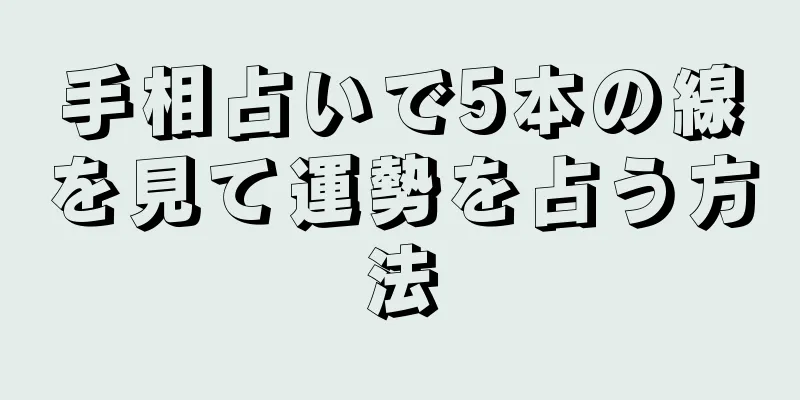 手相占いで5本の線を見て運勢を占う方法