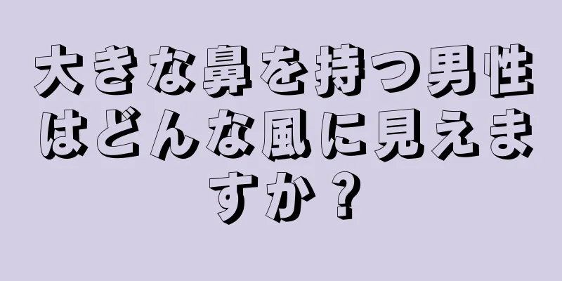 大きな鼻を持つ男性はどんな風に見えますか？