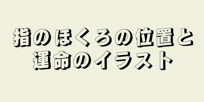 指のほくろの位置と運命のイラスト