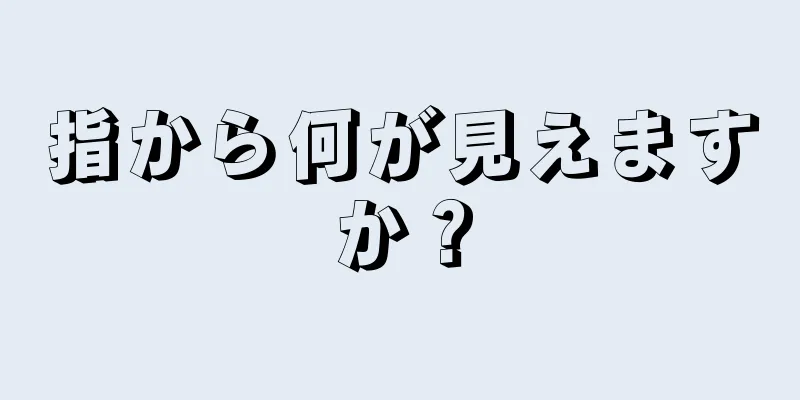 指から何が見えますか？