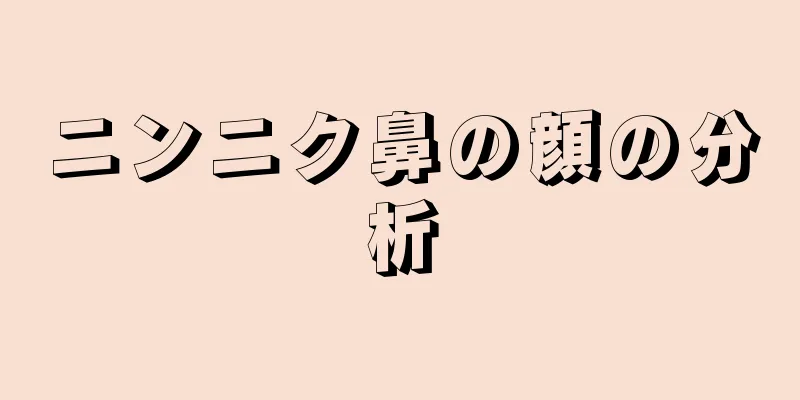 ニンニク鼻の顔の分析