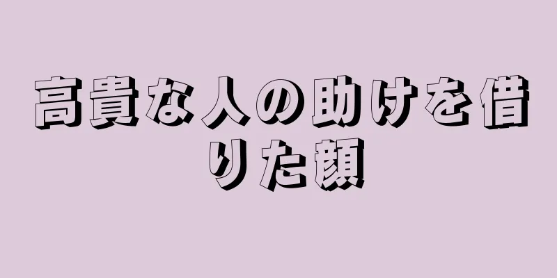 高貴な人の助けを借りた顔