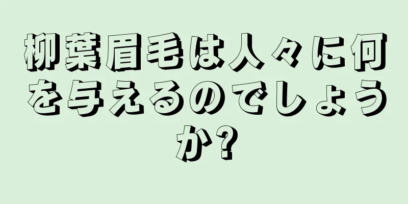 柳葉眉毛は人々に何を与えるのでしょうか?