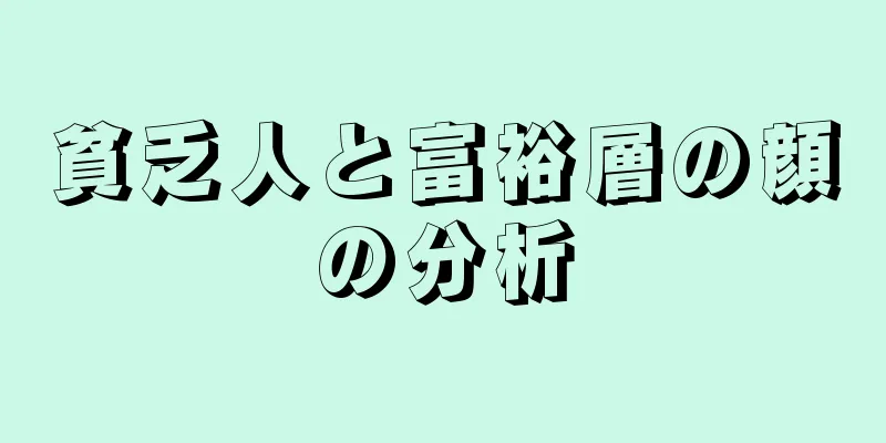 貧乏人と富裕層の顔の分析